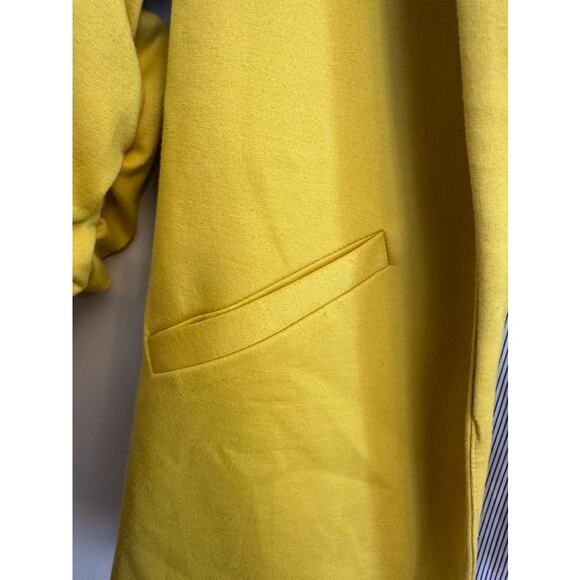 Jules & Leopold Mustard Yellow Blazer Tie Sleeve Women’s Medium - Picture 5 of 8